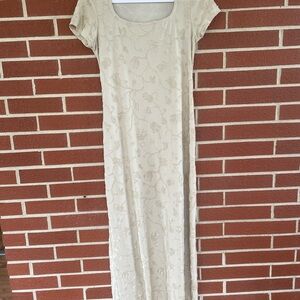 Elegant Cream Floral Dress